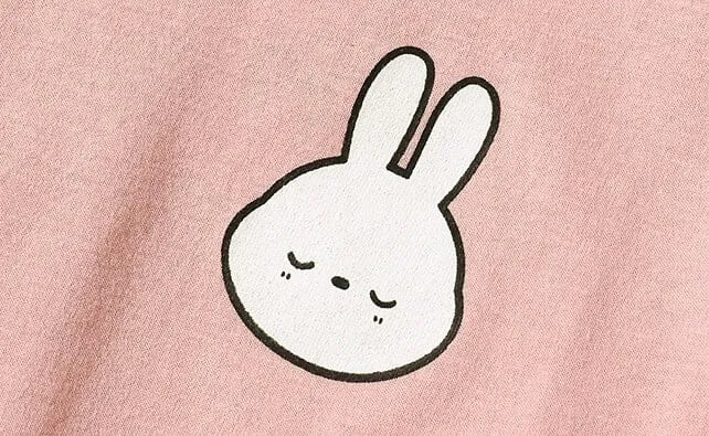 Cartoon Bunny Print Summer Set