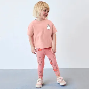 Cartoon Bunny Print Summer Set