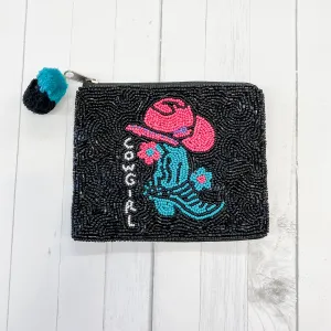 Cowgirl Boot and Hat Beaded Bag