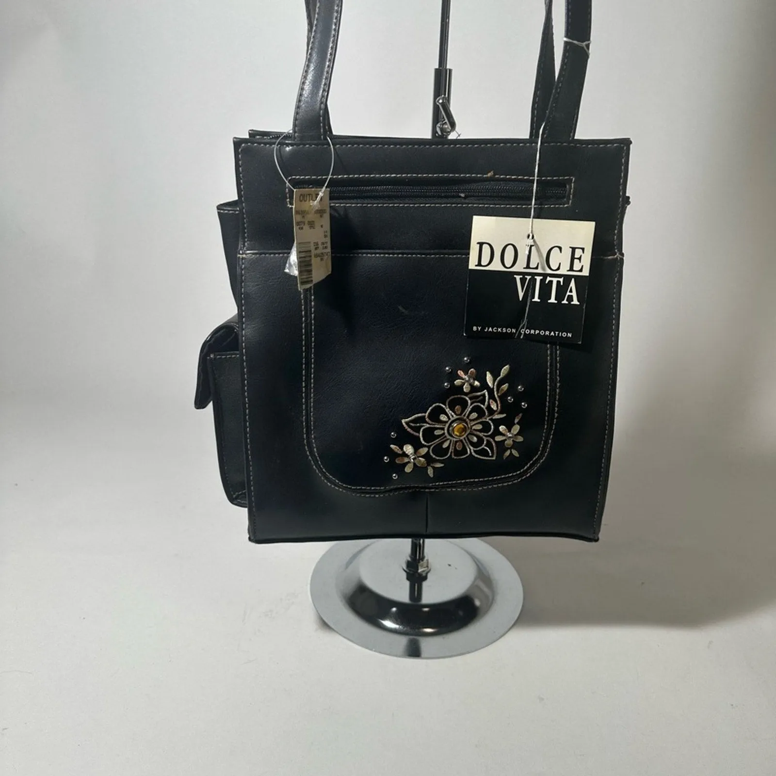 Dolce Vita Black Shoulder Bag with Structured Design