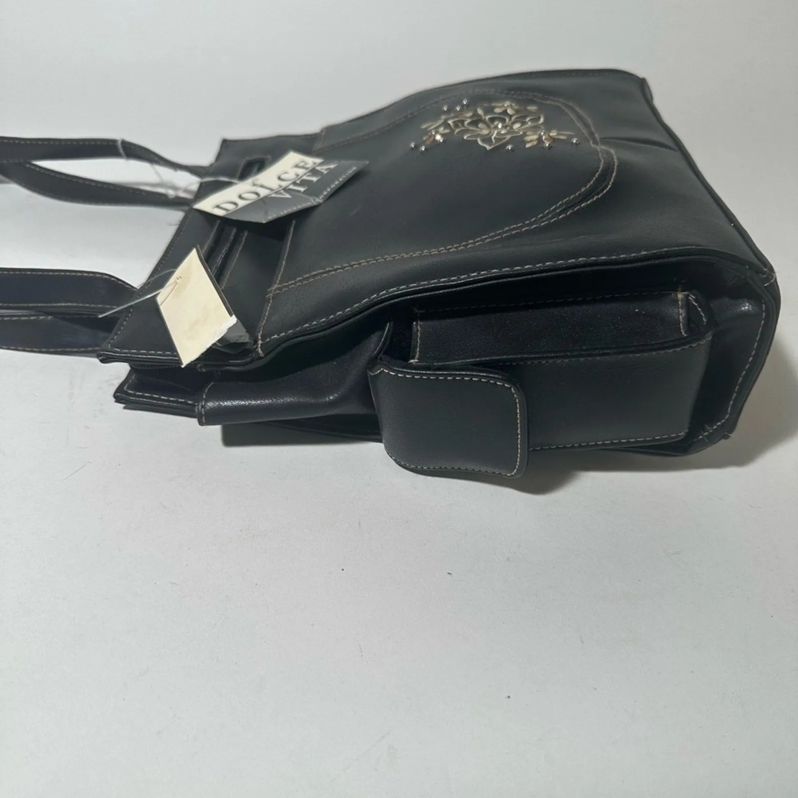 Dolce Vita Black Shoulder Bag with Structured Design