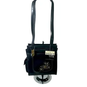 Dolce Vita Black Shoulder Bag with Structured Design