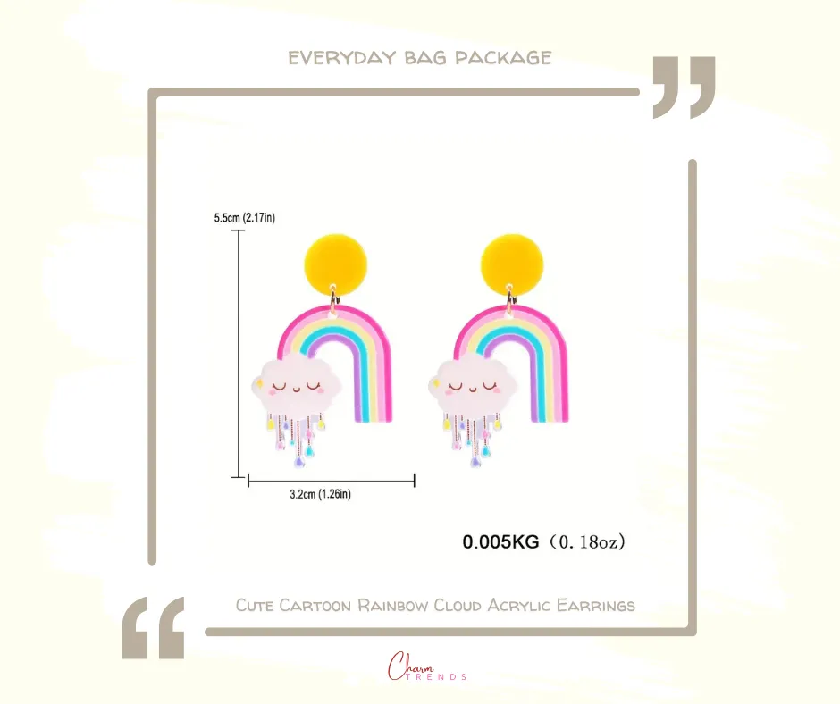 Everyday Tote Bag Collection: Canvas Tote Bag, Folding Umbrella with UV Protection, Cloud Acrylic Earrings & Candy-Colored Wavy Hair Clip