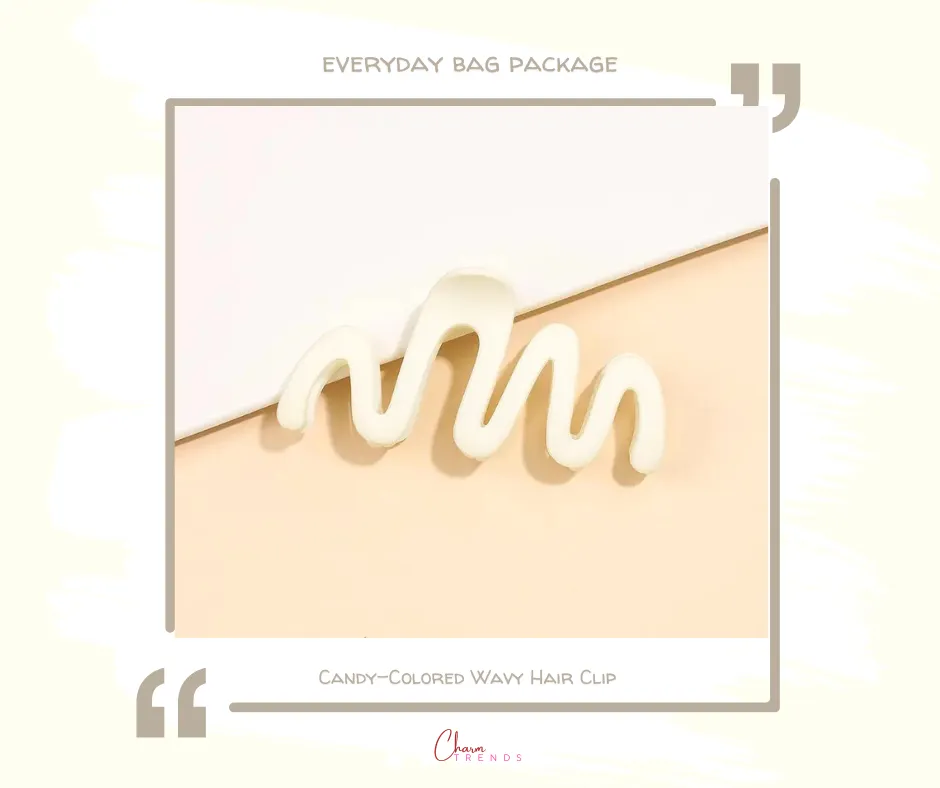 Everyday Tote Bag Collection: Canvas Tote Bag, Folding Umbrella with UV Protection, Cloud Acrylic Earrings & Candy-Colored Wavy Hair Clip