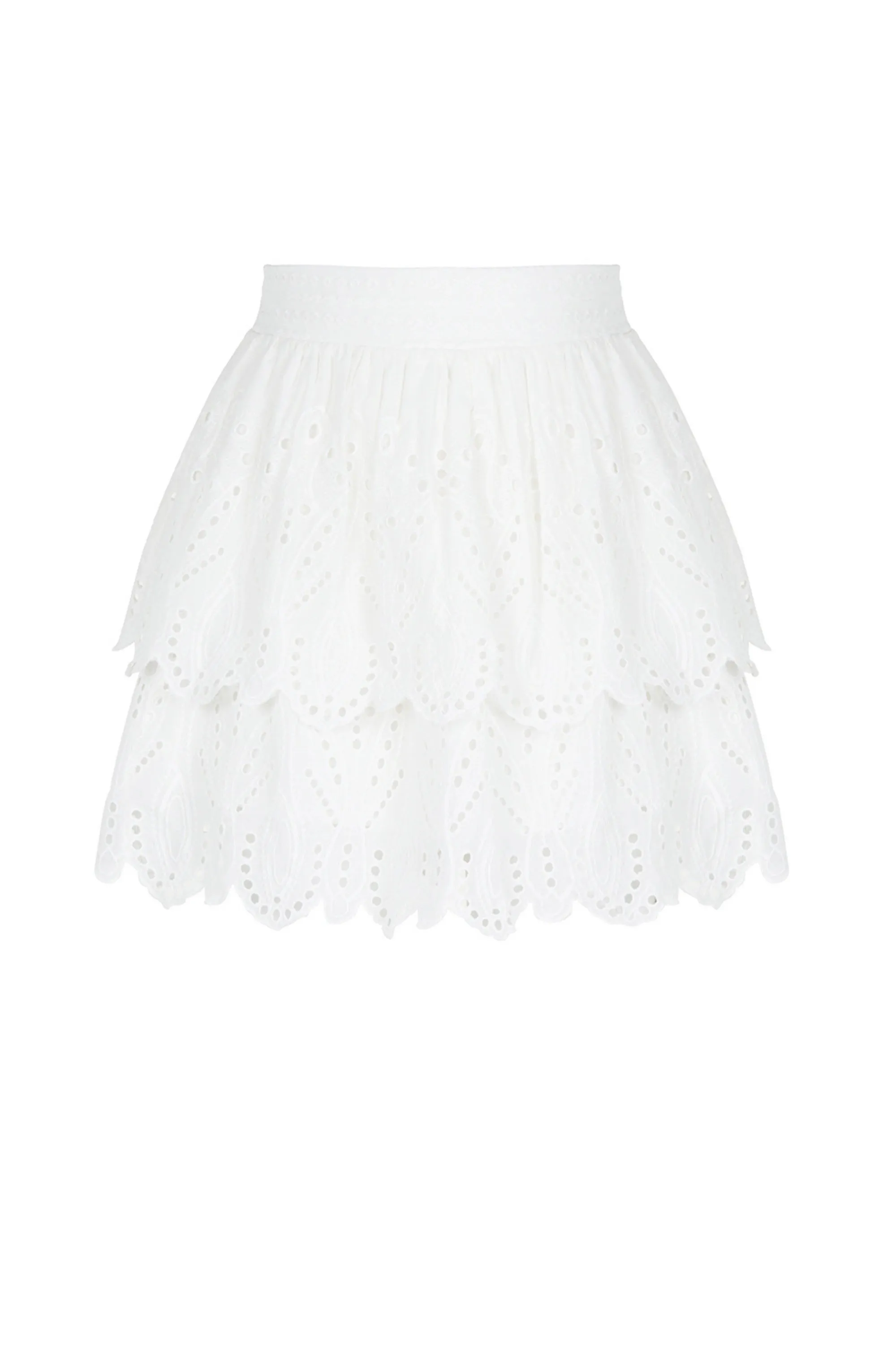 Eyelet Mini Skirt