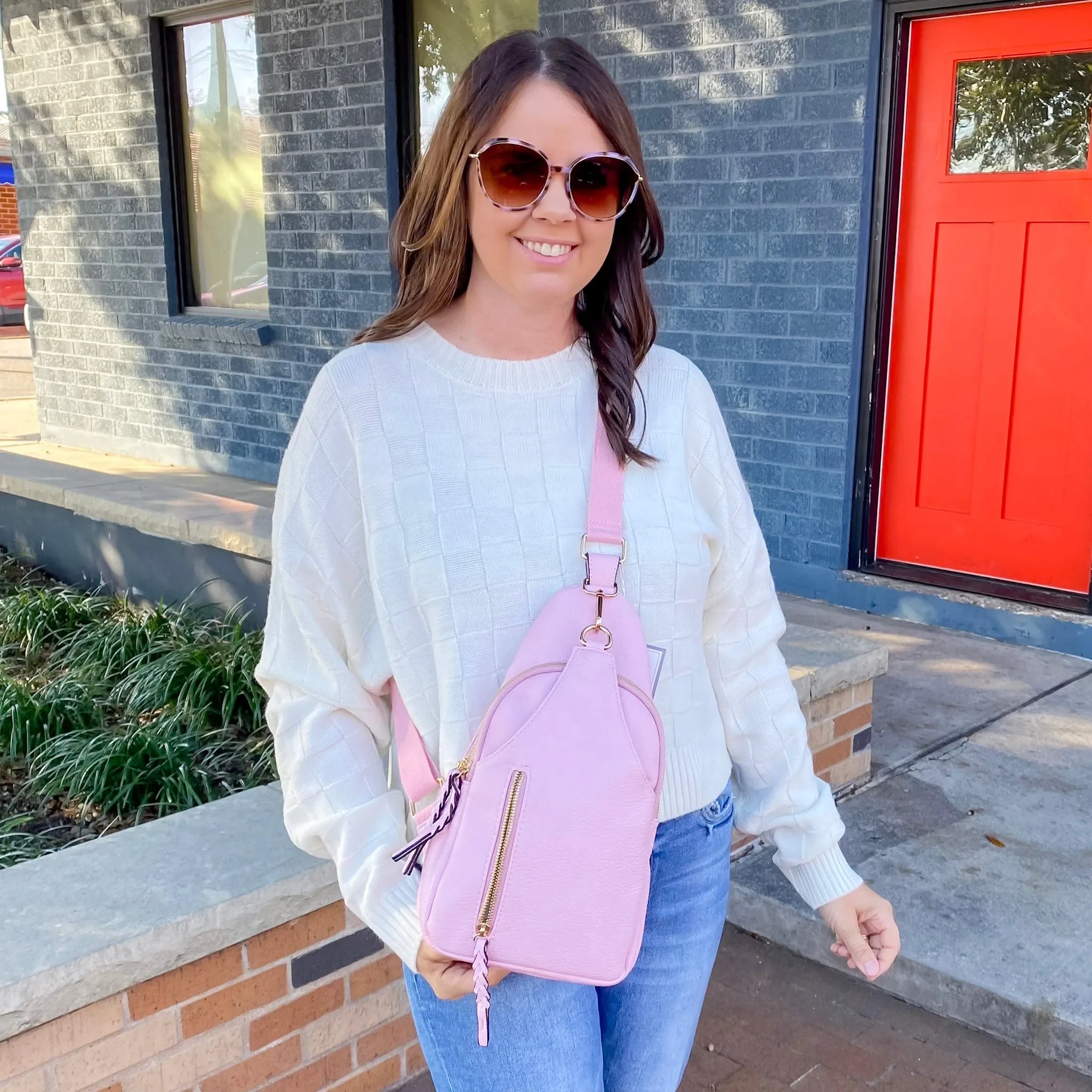 Jen & Co Nikki Sling Pack Bag - Ballet