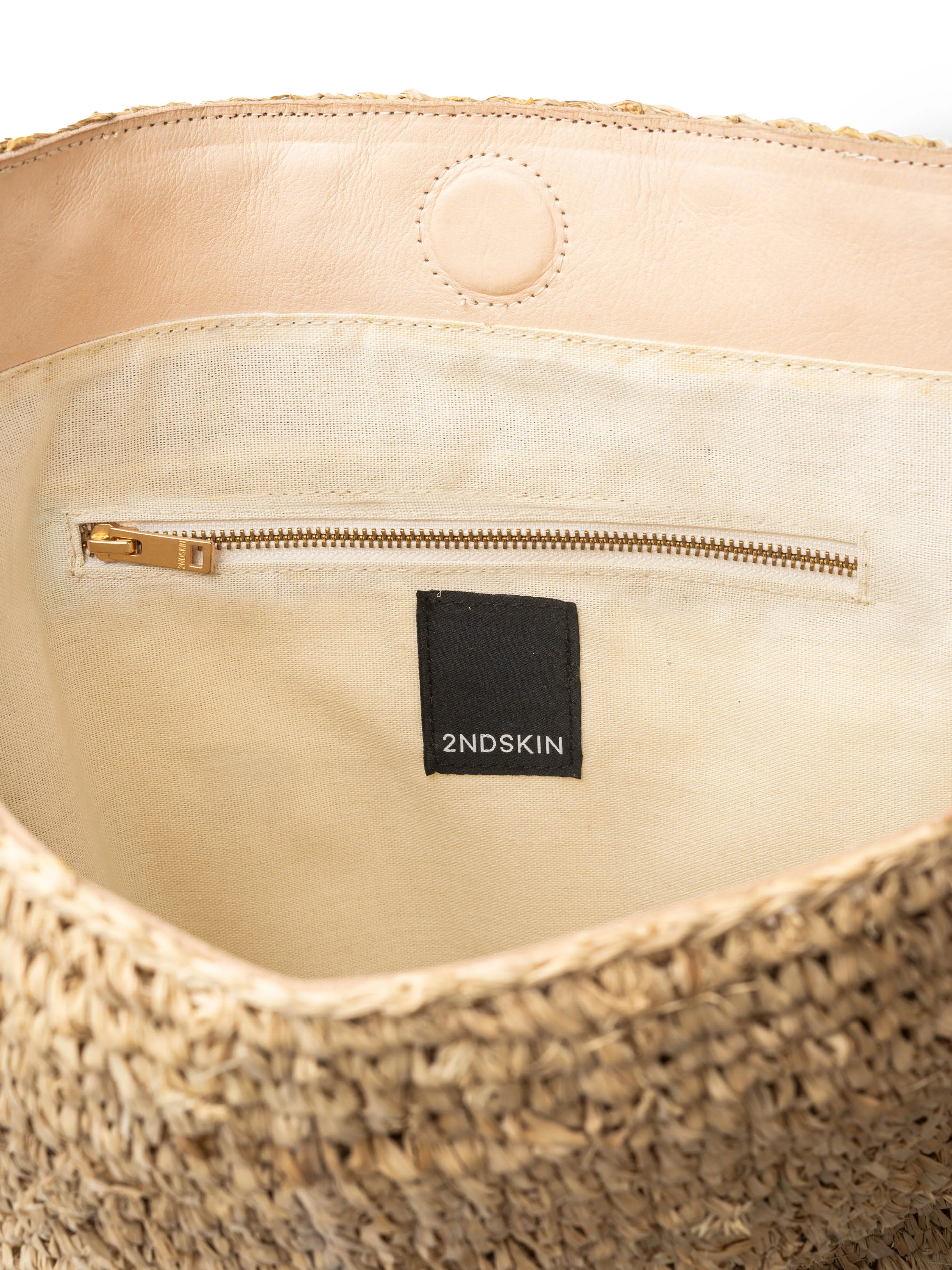 LAYLA XL RAFFIA BUCKET BAG - NATURAL
