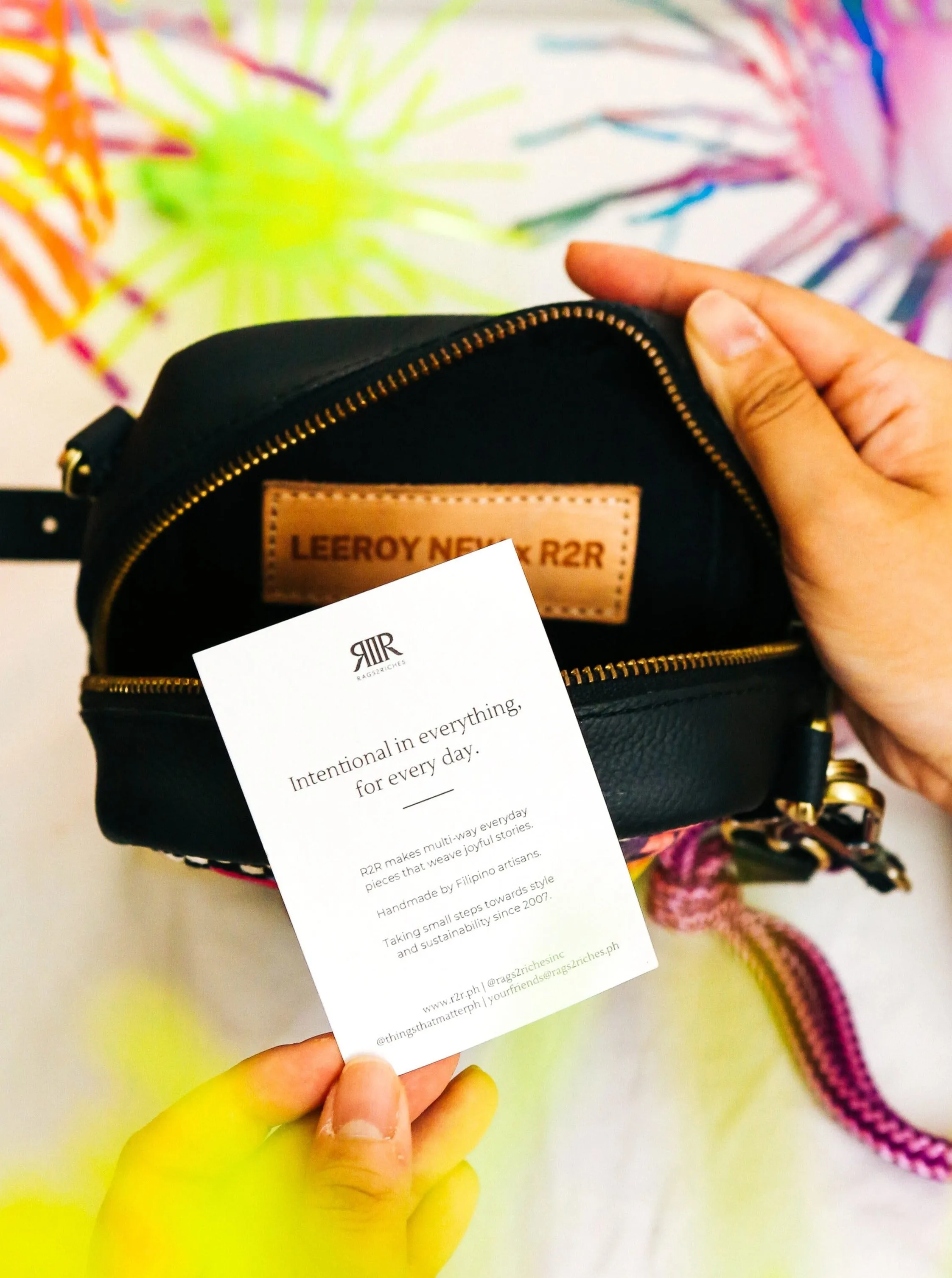 [Leeroy New x R2R] Sacred Heart Crossbody Bag Black