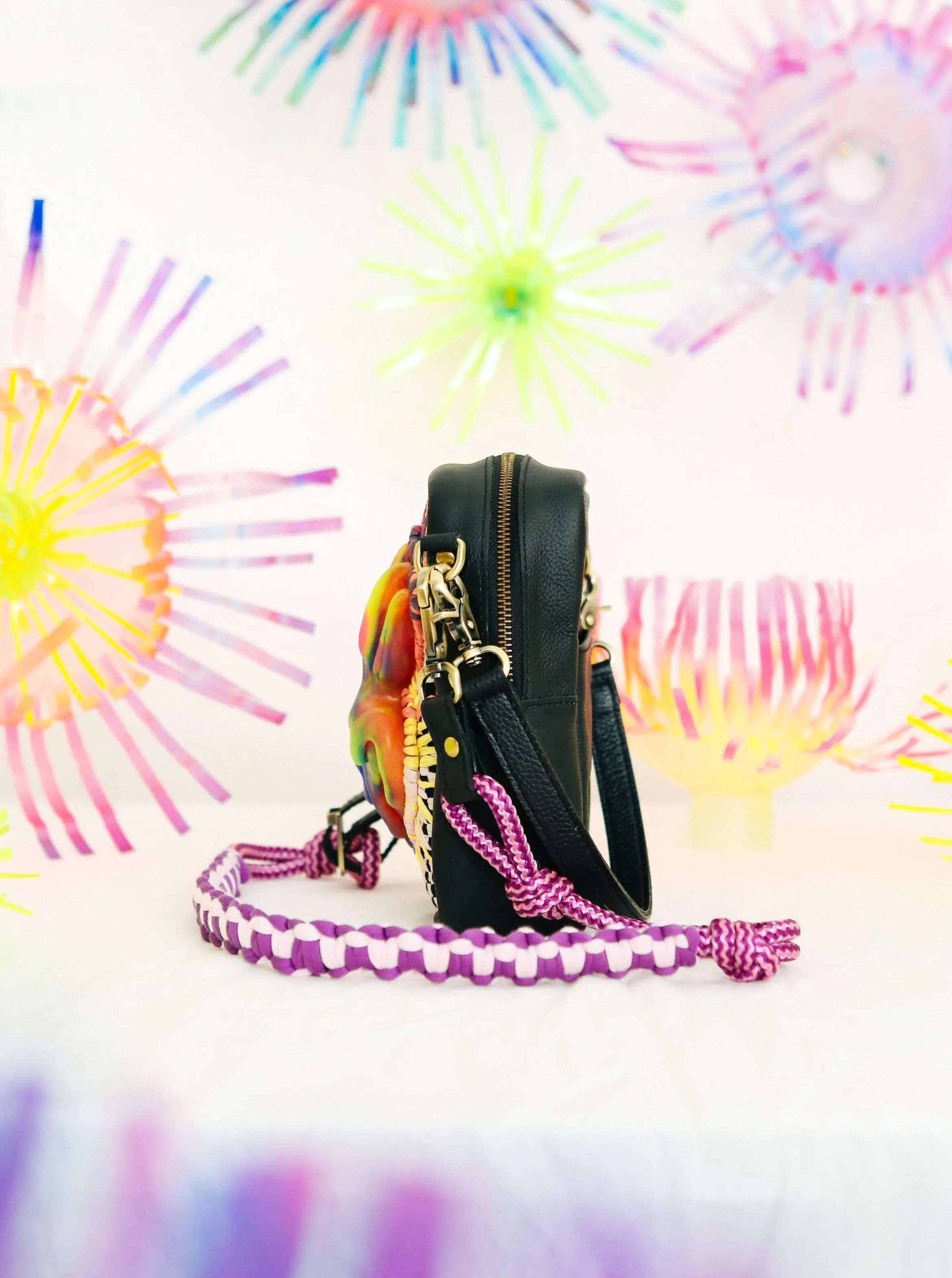 [Leeroy New x R2R] Sacred Heart Crossbody Bag Black