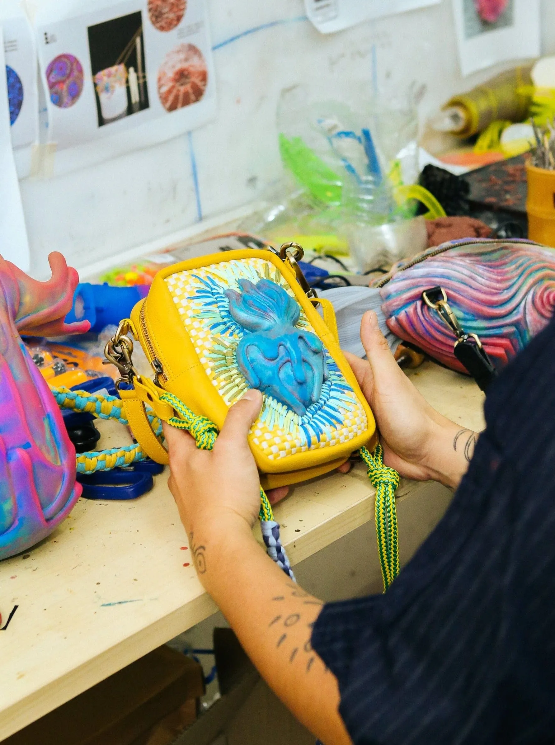 [Leeroy New x R2R] Sacred Heart Crossbody Bag Yellow