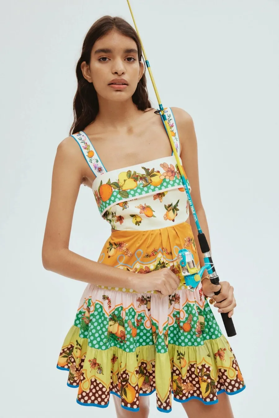 Lemonis Cut Out Mini Dress Multi