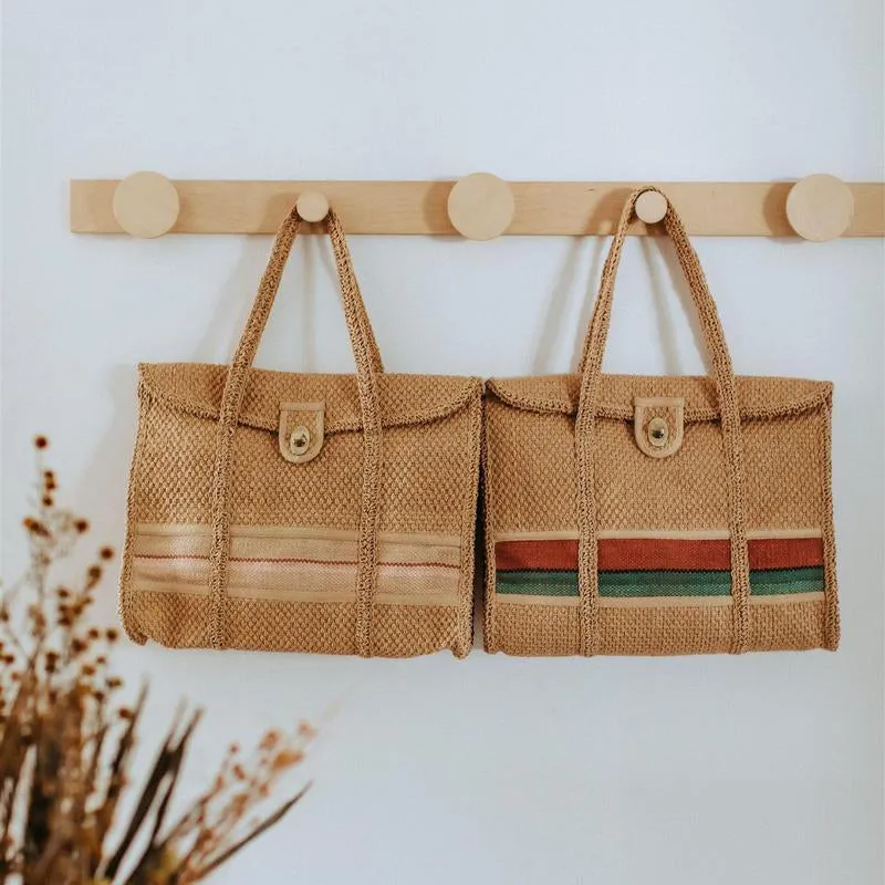 Olli Ella Raffia Taking Care of Biz Bag - Desert