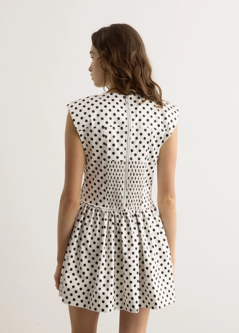 Printed Double Satin Corset Mini Dress