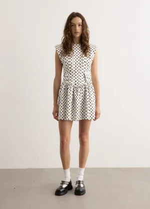 Printed Double Satin Corset Mini Dress