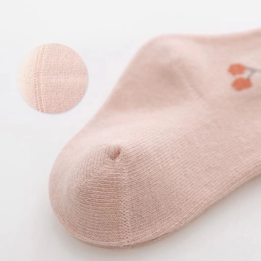 Small Cartoon Printing Two-Color Socks [Set of 3]