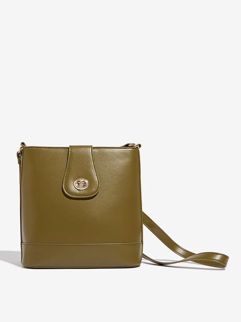 Westside Olive Buckle Sling Bag