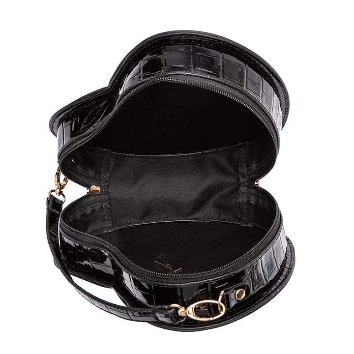Zip Closure Heart Sling Bag AD 47