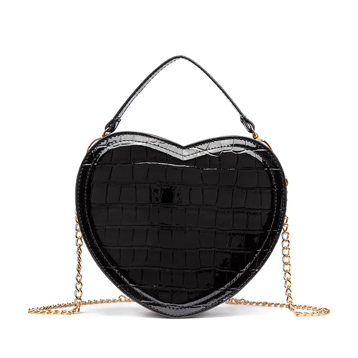 Zip Closure Heart Sling Bag AD 47