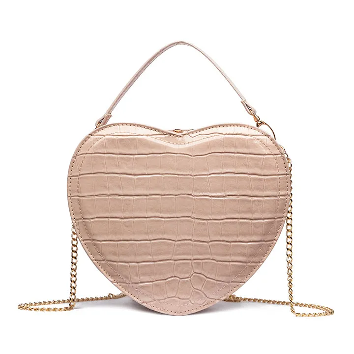 Zip Closure Heart Sling Bag AD 47