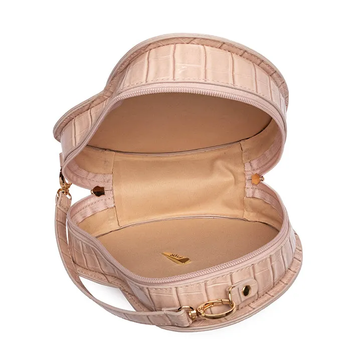 Zip Closure Heart Sling Bag AD 47