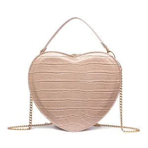 Zip Closure Heart Sling Bag AD 47